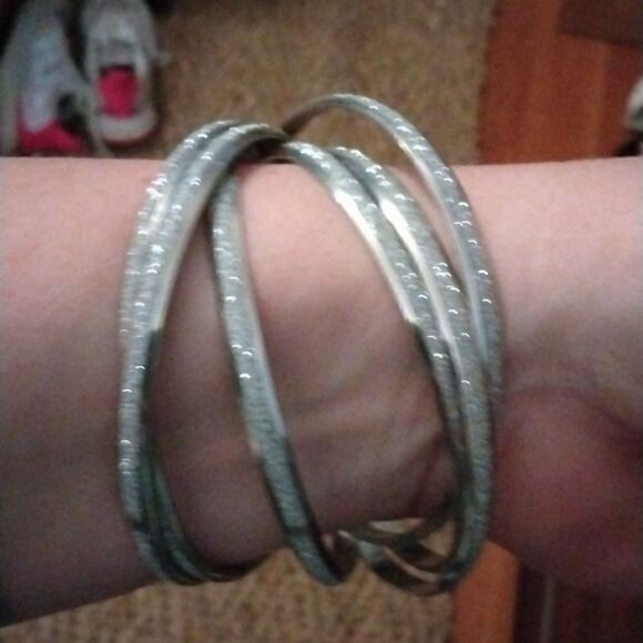 Infinity style bangle bracelets  - Picture 2 of 5